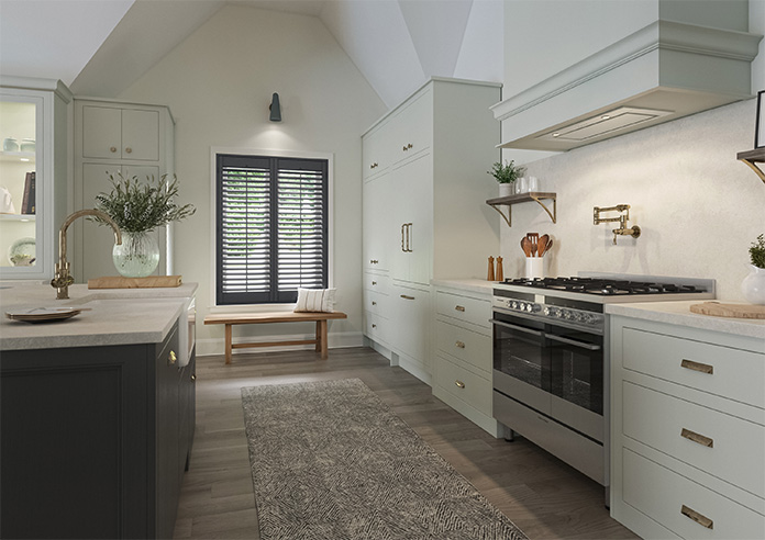 Bromley, Anthracite Grey - Full Height Plantation Shutter - Image 7
